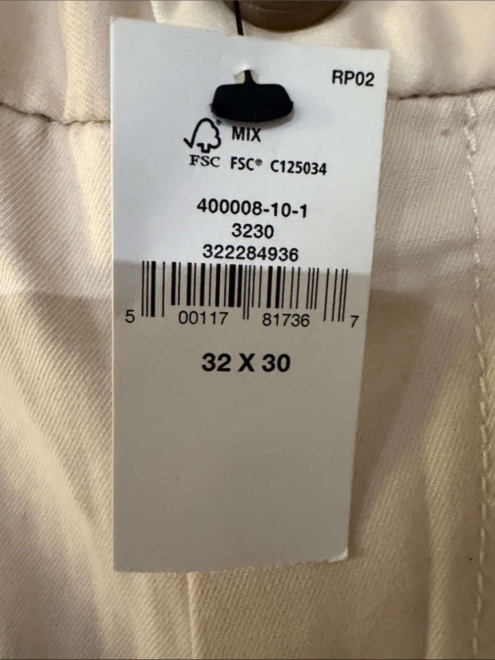 Banana Republic Classic Straight Chino Pants in Cream